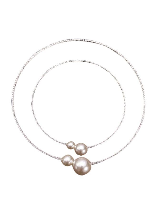 شاربدو طقم أساور مرصعة بحجر الراين ومكونة من قطعتين - Image 1