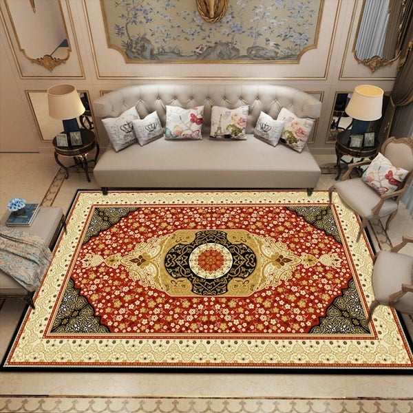 1-Piece Color Block Anti-Slip Durable Carpet Multicolour 40x60cm  - Image 2