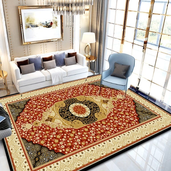 1-Piece Color Block Anti-Slip Durable Carpet Multicolour 40x60cm  - Image 4