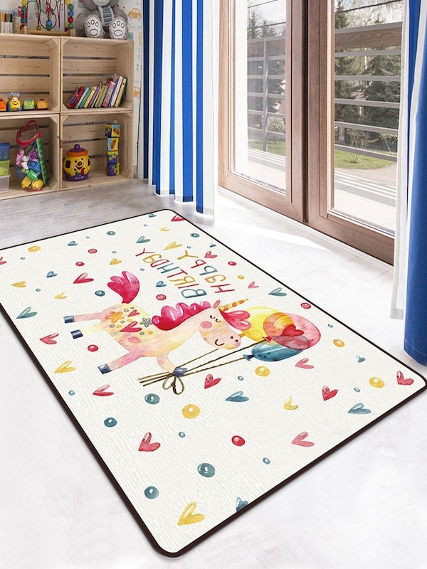 Creative Cartoon Printing Home Living Room Mat White 40x60cm - Image 2