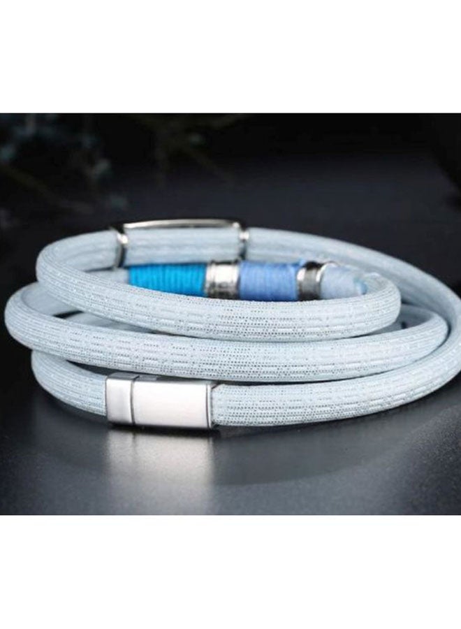 Sharpdo Leather Rhinestone Studded Multi-Layer Wrap Bracelet - Image 2