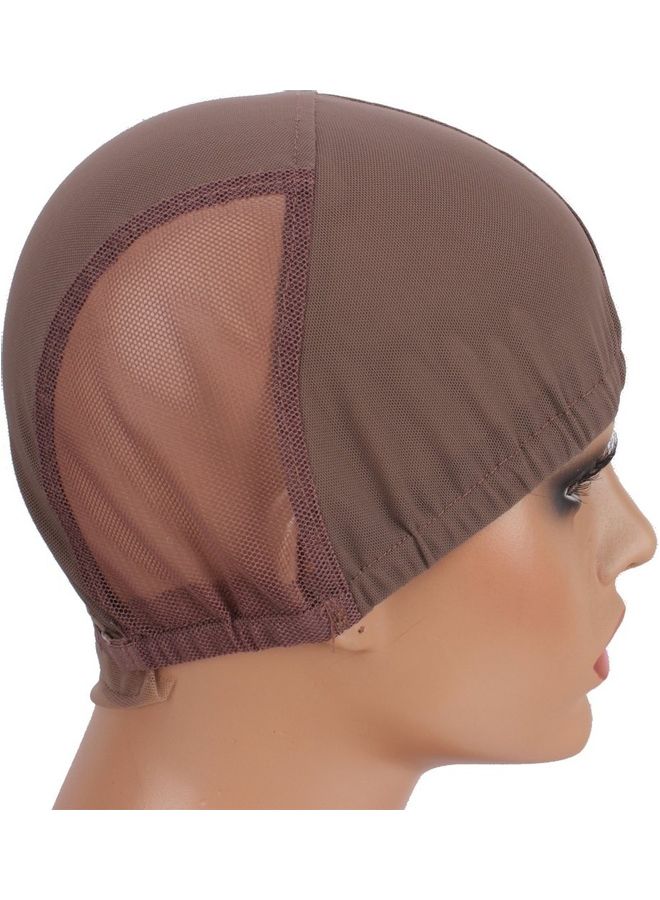 ويكين قبعة شعر مستعار مطاطية وقابلة للتمدد ولا تحتاج إلى لاصق بني 0.8 x 0.88 x 0.9بوصة - Image 3