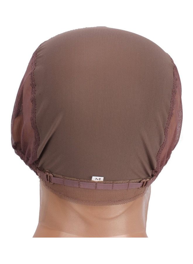 ويكين قبعة شعر مستعار مطاطية وقابلة للتمدد ولا تحتاج إلى لاصق بني 0.8 x 0.88 x 0.9بوصة - Image 4