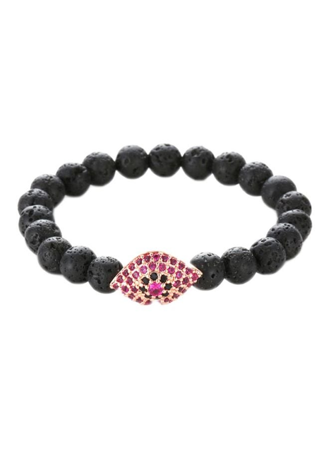 Elastic Stone Studded Beaded Fashion Bracelet