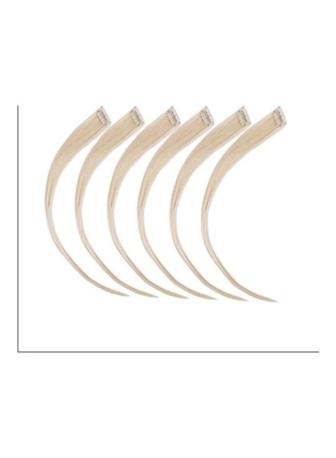 Reyen 6-Piece Soft Straight Hair Extension Gold 2 x 1.02 x 0.98inch - Image 1