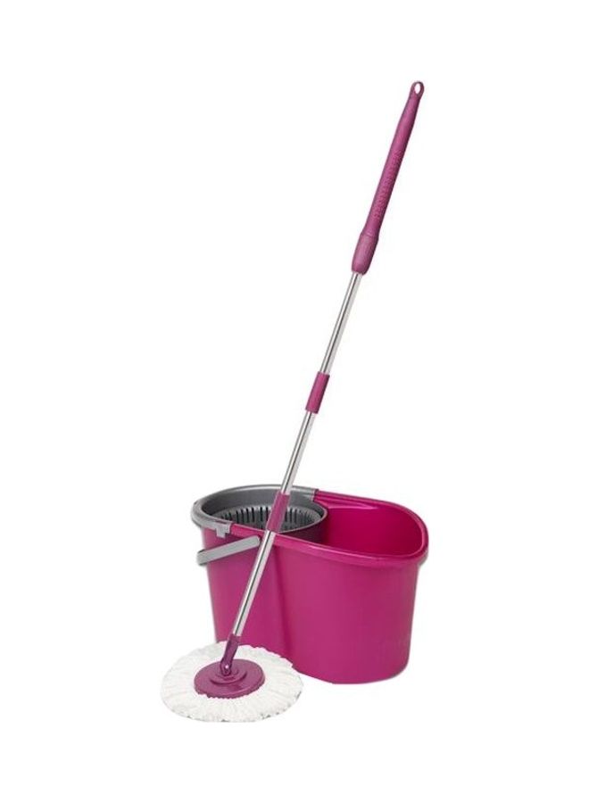 Parex 2-Piece Cleaning Solution-360 Degree Spin Mop With Bucket Set Purple/Grey - Image 2