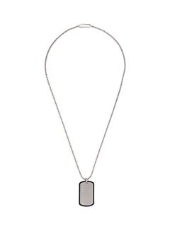 Stainless Steel Logo ID Dog Tag Pendant Chain Necklace
