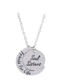 Platinum Soul Sisters Friends For Life Pendant Necklace