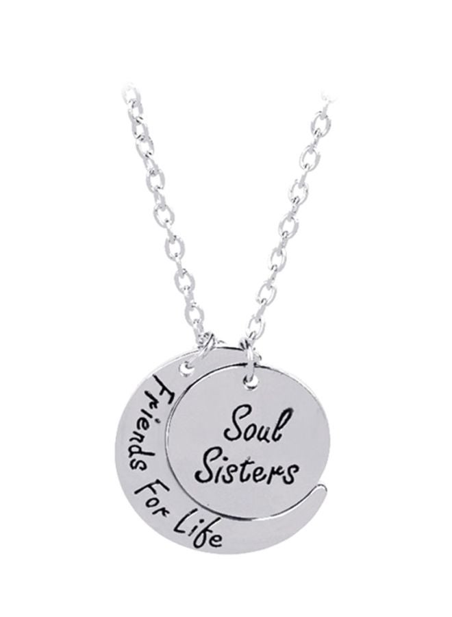 Sharpdo - Platinum Soul Sisters Friends For Life Pendant Necklace - Image 1
