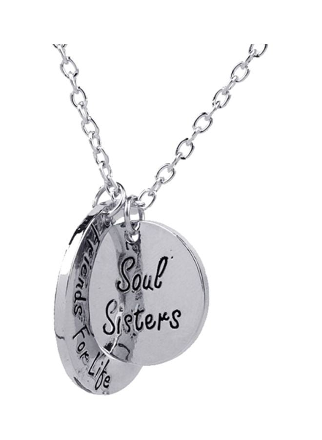 Sharpdo - Platinum Soul Sisters Friends For Life Pendant Necklace - Image 1