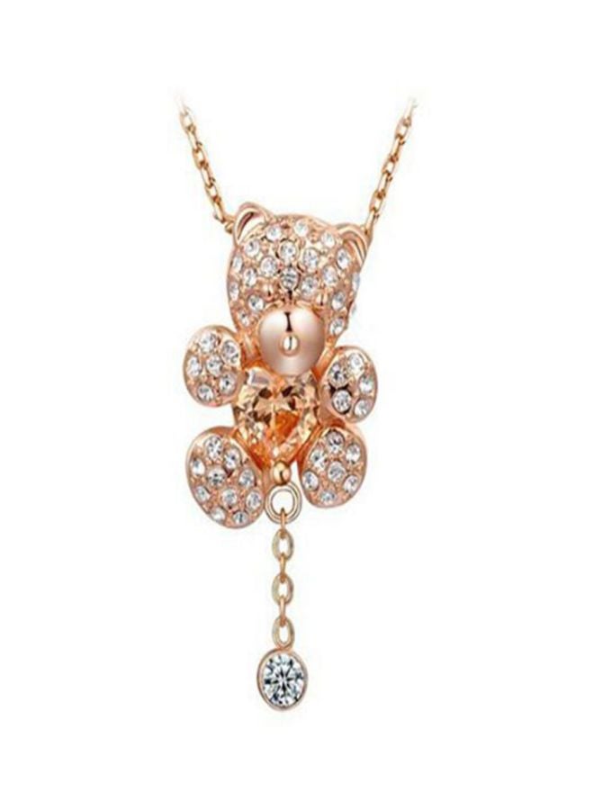 J&J Teddy Bear Shaped Pendant Necklace - Image 1