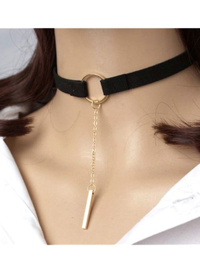 Sharpdo Wide Strap Pendant Choker Necklace  - Image 3