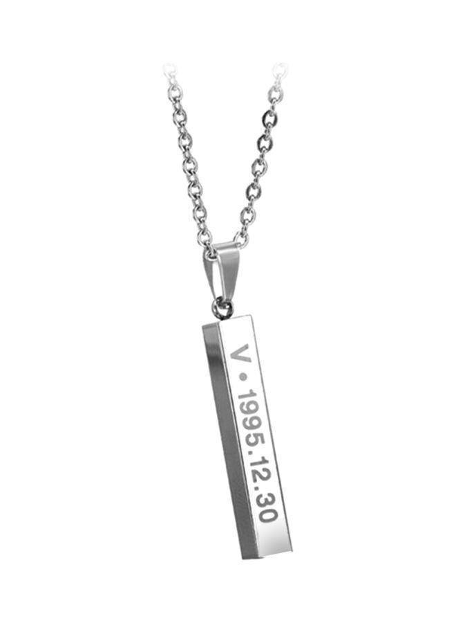 Sharpdo Date Printed Chain Pendant Necklace