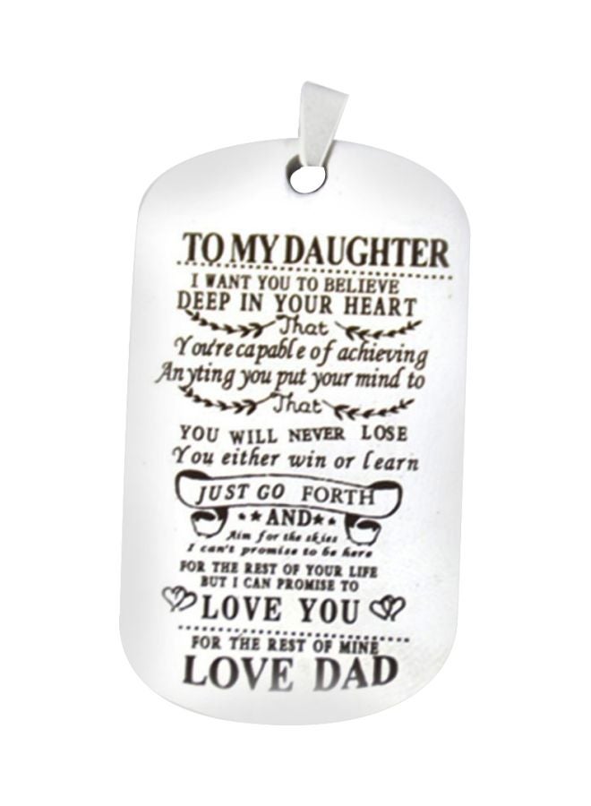 Sharpdo Carving Letters Father-To-Daughter Pendant Necklace - Image 1