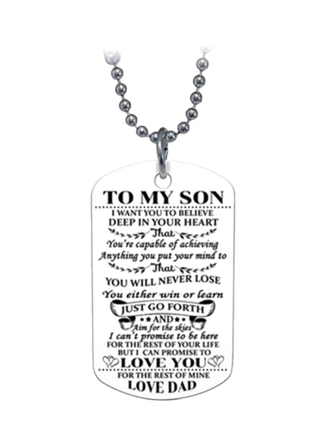 شاربدو قلادة بحلية متدلية محفورة بحروف من الأب إلى الابن