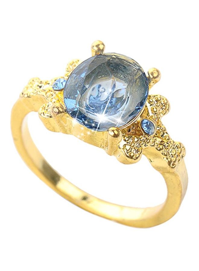 Alloy Rhinestone Studded Ring