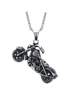 Stainless Steel Motorcycle Pendant Necklace