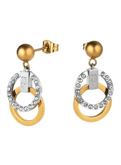 POLICE Stainless Steel Stone Studded Earrings