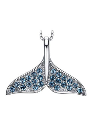 Crystal Studded Dolphin Shaped Pendent Necklace - v1610029526/N36336053A_1