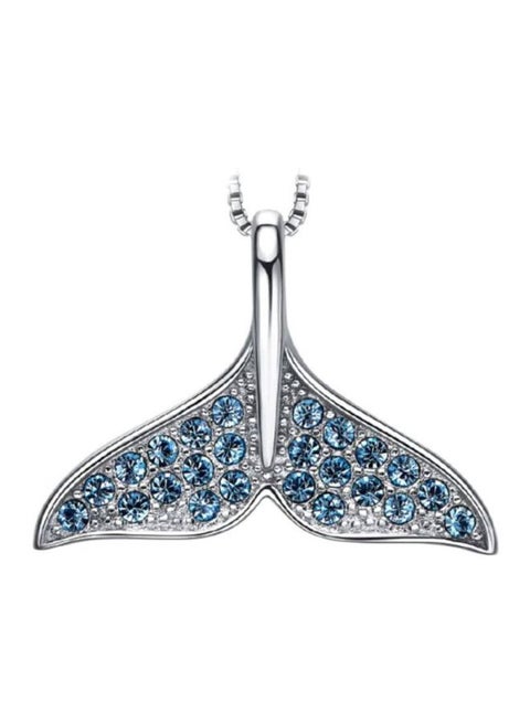 Crystal Studded Dolphin Shaped Pendent Necklace