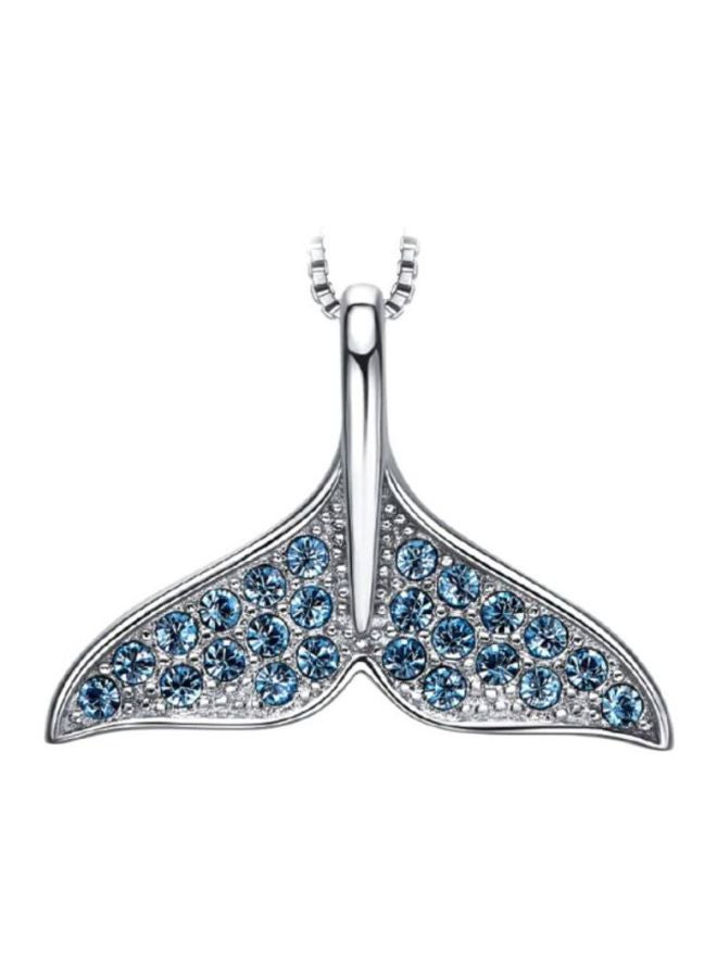 Crystal Studded Dolphin Shaped Pendent Necklace