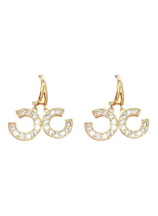 جونسون آند جونسون أقراط متدلية بتصميم رفيع على شكل الحرف C - Image 1