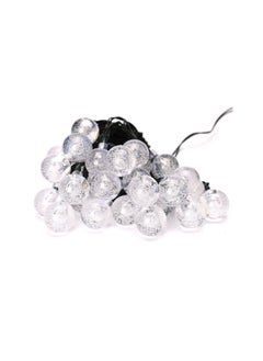 gluckluz 30 LED Solar String Light Crystal Ball Waterproof Globe Solar Lamp Fairy Lighting for Home Garden, Party, Festival, Holiday Decorations Warm White  - Image 1
