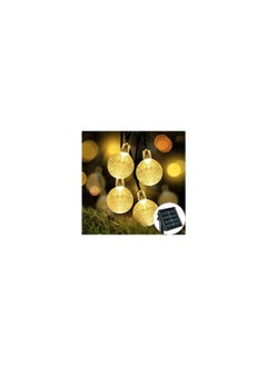 gluckluz 30 LED Solar String Light Crystal Ball Waterproof Globe Solar Lamp Fairy Lighting for Home Garden, Party, Festival, Holiday Decorations Warm White  - Image 2