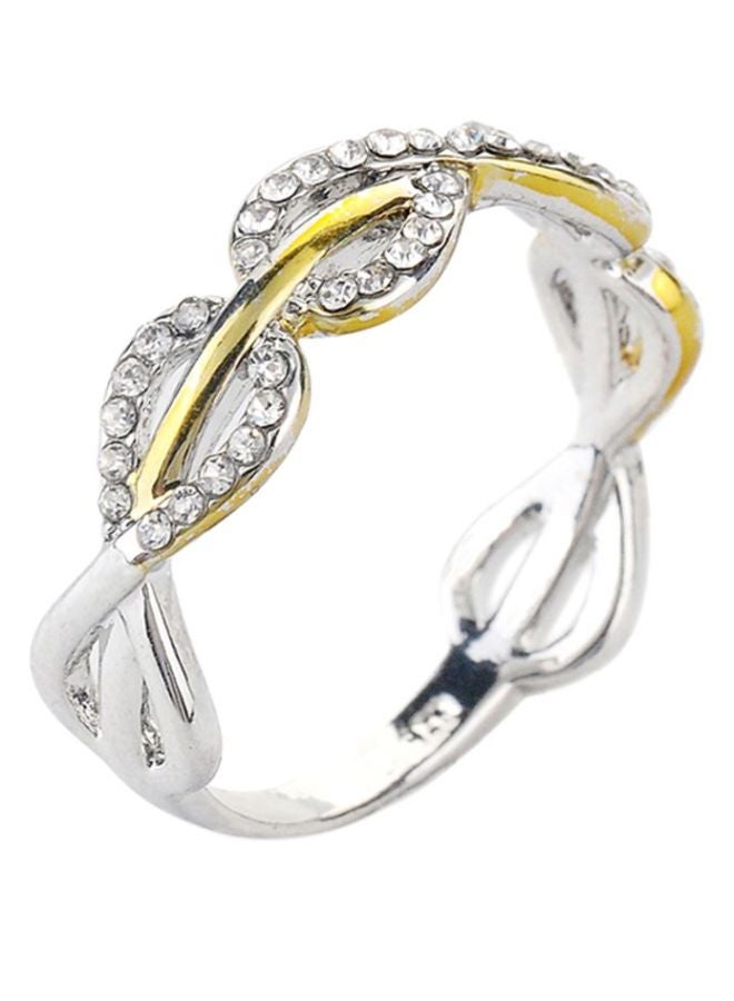 شاربدو خاتم معدني مزين بحجر الراين