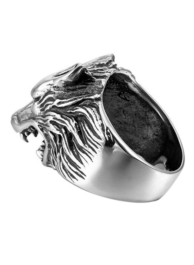 Sharpdo Titanium Steel Wolf Head Ring - Image 2