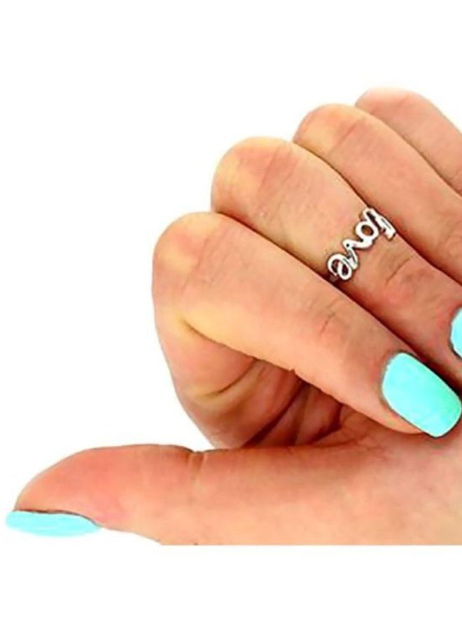 Sharpdo - Alloy Love Design Ring - Image 1