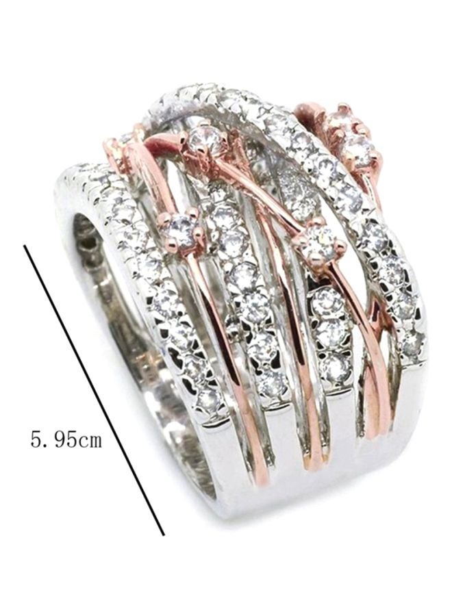 Sharpdo - Stone Studded Rhinestone Ring - Image 1