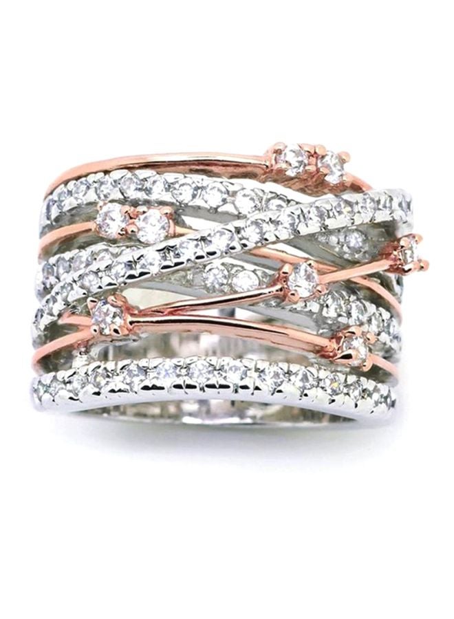 Sharpdo - Stone Studded Rhinestone Ring - Image 1