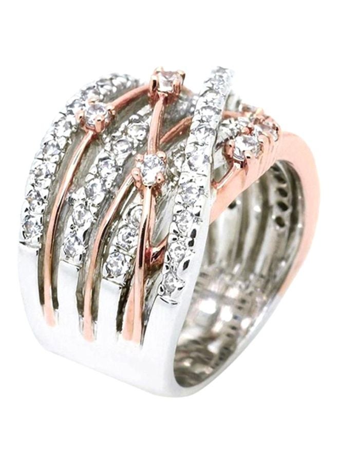 Sharpdo - Stone Studded Rhinestone Ring - Image 1