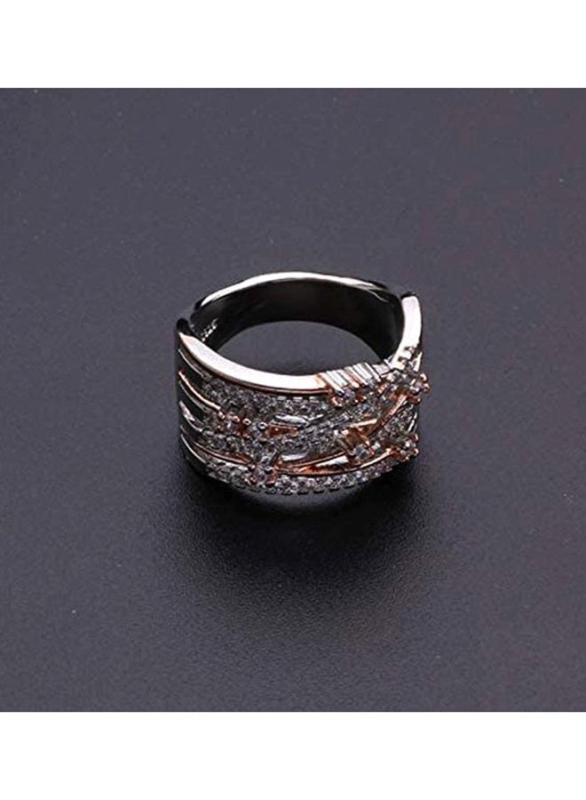 Sharpdo - Stone Studded Rhinestone Ring - Image 1