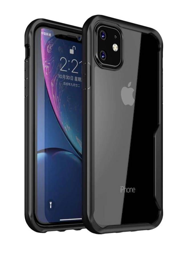 IPAKY Shock-Proof Protective Back Case Cover For Iphone 11 Clear/Black  - Image 1
