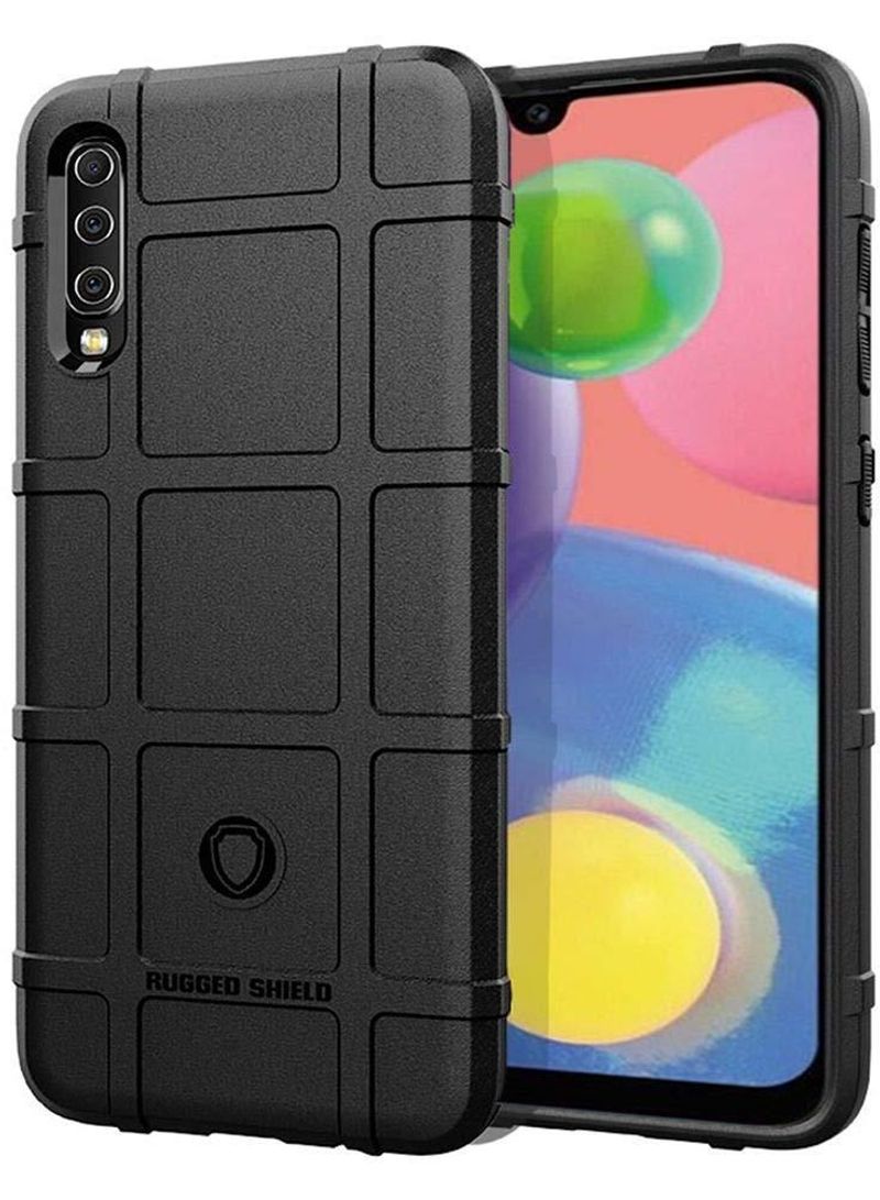 RUGGED SHIELD Tough Shockproof TPU Protective Case For Samsung Galaxy A70 / A70S Black  - Image 1