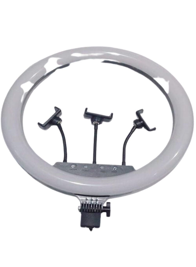 Generic - Portable Selfie Ring Light For Digital Camera And Smart Phones White - Image 1