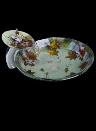 Glass Wash Basin With Mixer And Drain Multicolour 40 X 40 X 14cm - v1610050517/N43138335A_1