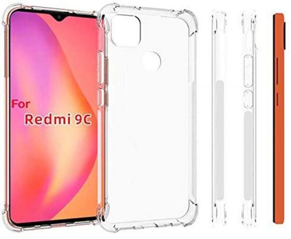 غطاء حماية ديفيندر مضاد للصدمات من البلاستيك لهاتف شاومي ريدمي 9C شفاف - Image 2