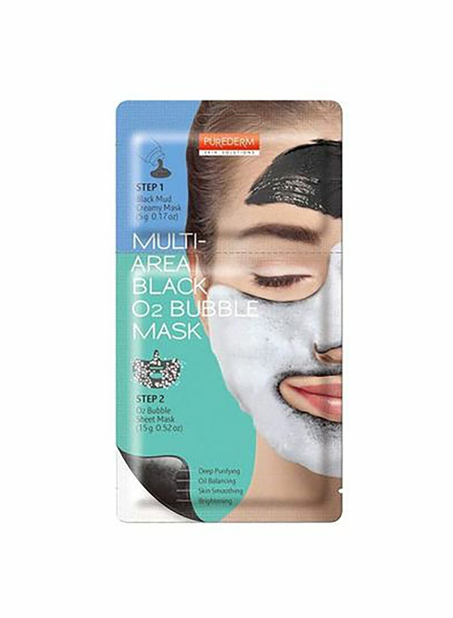 Purederm Multi-Area Black O2 Bubble Face Mask 20grams