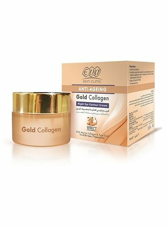 Eva Skin Clinic Collagen - Gold Collagen Night Eye Contour Anti-Ageing Cream Multicolour 15ml - Image 1