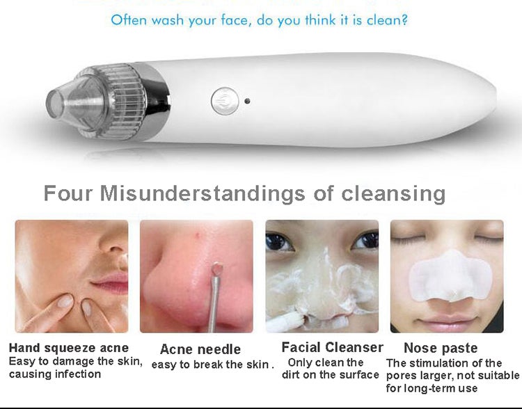 أداة تنظيف مسام الوجه وإزالة الرؤوس السوداء أبيض - Image 2
