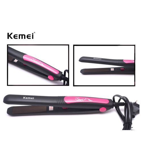 Kemei Professional Hair Straightener Pink/Black  - Image 2