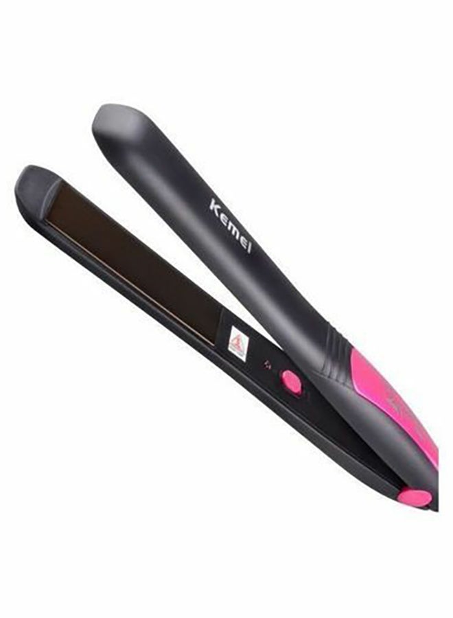 Kemei Professional Hair Straightener Pink/Black  - Image 1