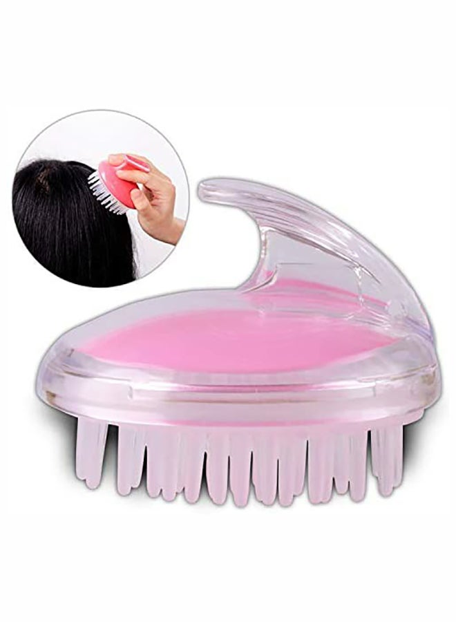 Shampoo Anti-Slip Scalp Shower Hair Brush Pink 7 x 8.5cm - Image 1