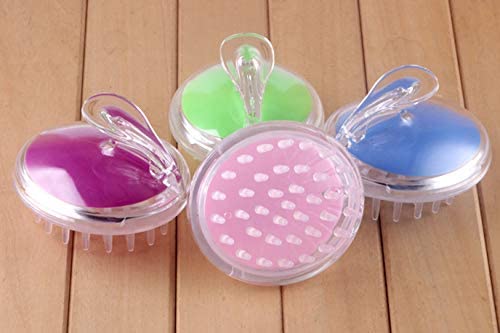 Shampoo Anti-Slip Scalp Shower Hair Brush Pink 7 x 8.5cm - Image 2