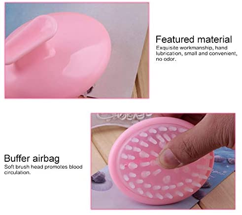 Shampoo Anti-Slip Scalp Shower Hair Brush Pink 7 x 8.5cm - Image 3