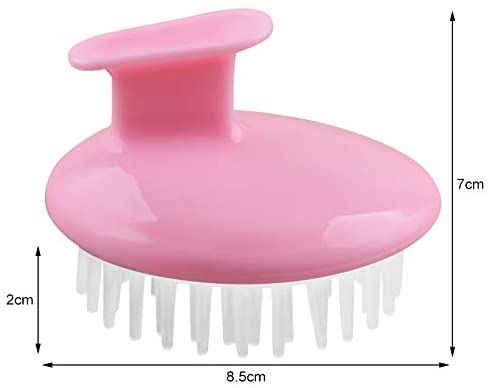 Shampoo Anti-Slip Scalp Shower Hair Brush Pink 7 x 8.5cm - Image 5