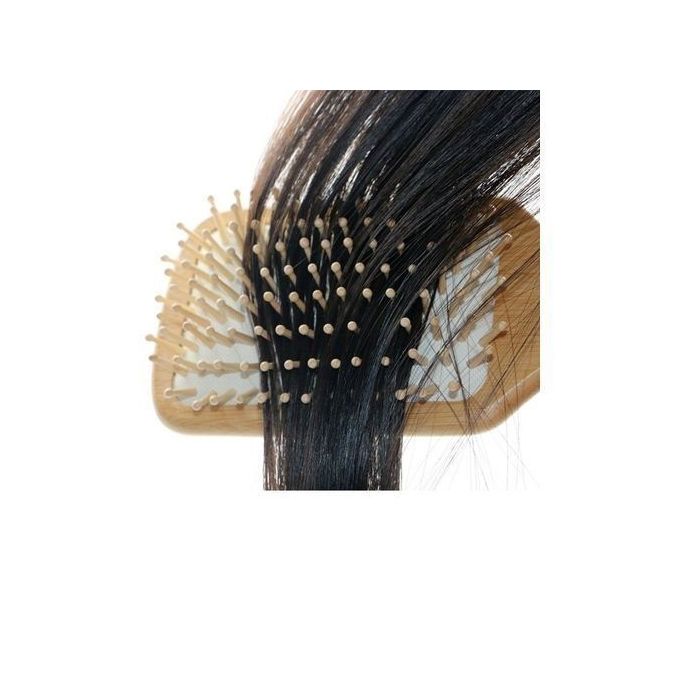 ماركة غير محددة فرشاة شعر خشبية بمقبض مريح مضادة للكهرباء الساكنة بيج 26 x 9 x 3سم  - Image 2